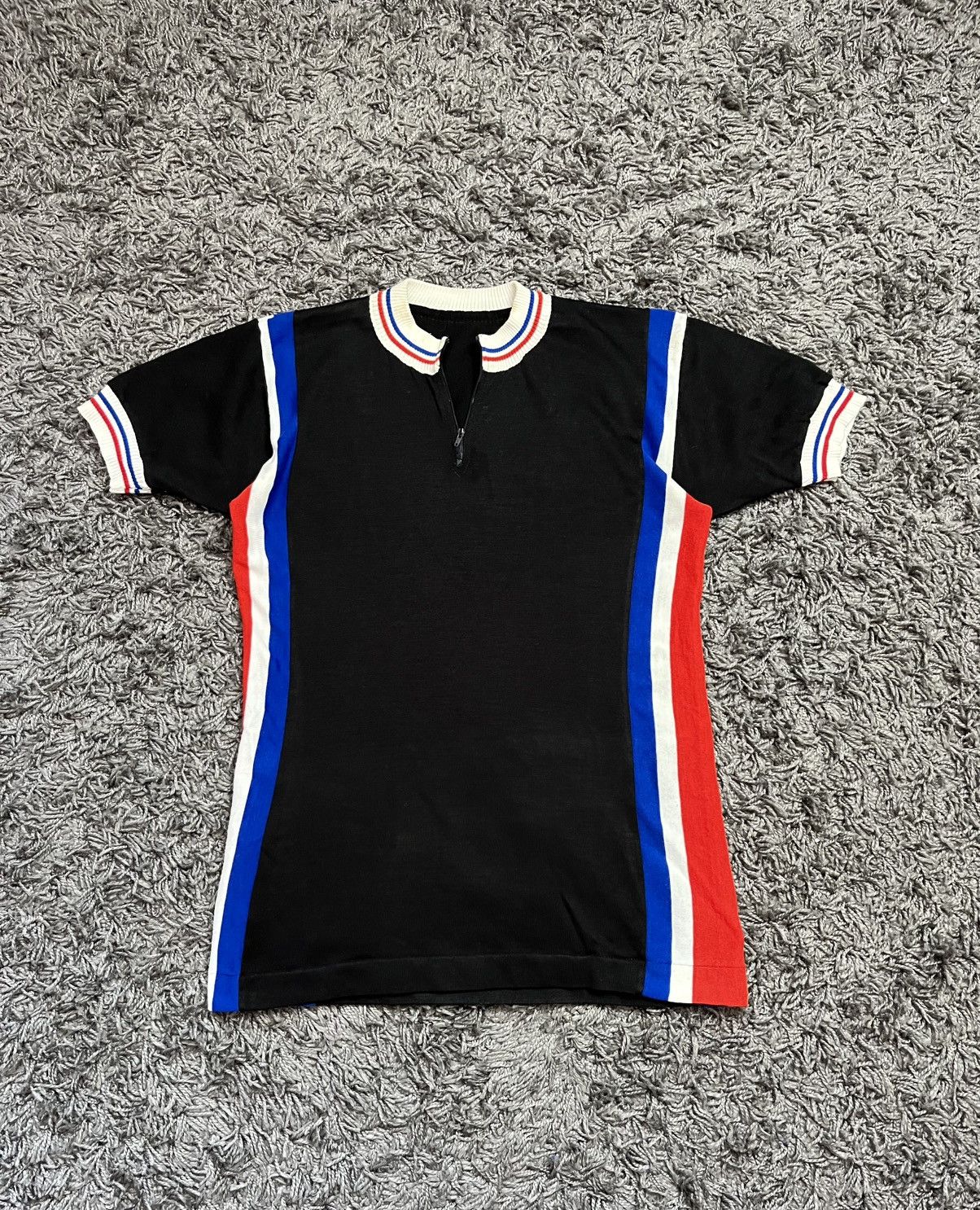 Vintage Vintage 70s Road Cycling Jersey / Acrylic / Opti Zipper Size US M / EU 48-50 / 2 - 1 Thumbnail