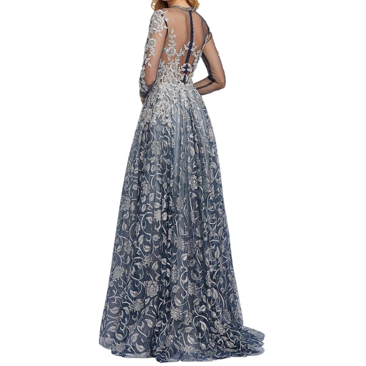 Mac Duggal Mac Duggal Manhattan Floral Embroidered A-Line Gown Size M / US 6-8 / IT 42-44 - 2 Thumbnail