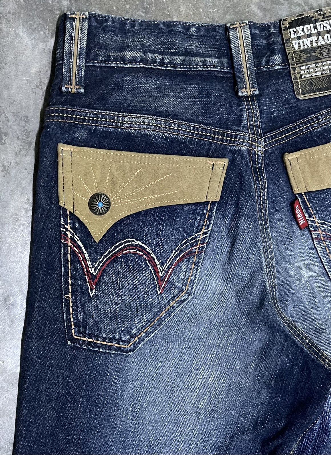Edwin × Japanese Brand × Vintage Flare Jeans Japan Edwin Lightning Wash Bellbottom Size US 30 / EU 46 - 11 Thumbnail