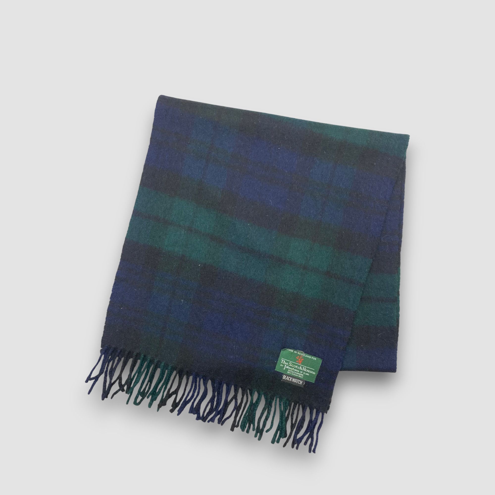 Johnstons Of Elgin Vintage Johnstons of Elgin Scarf Muffler Wool Plaid Scarves Size ONE SIZE - 3 Thumbnail