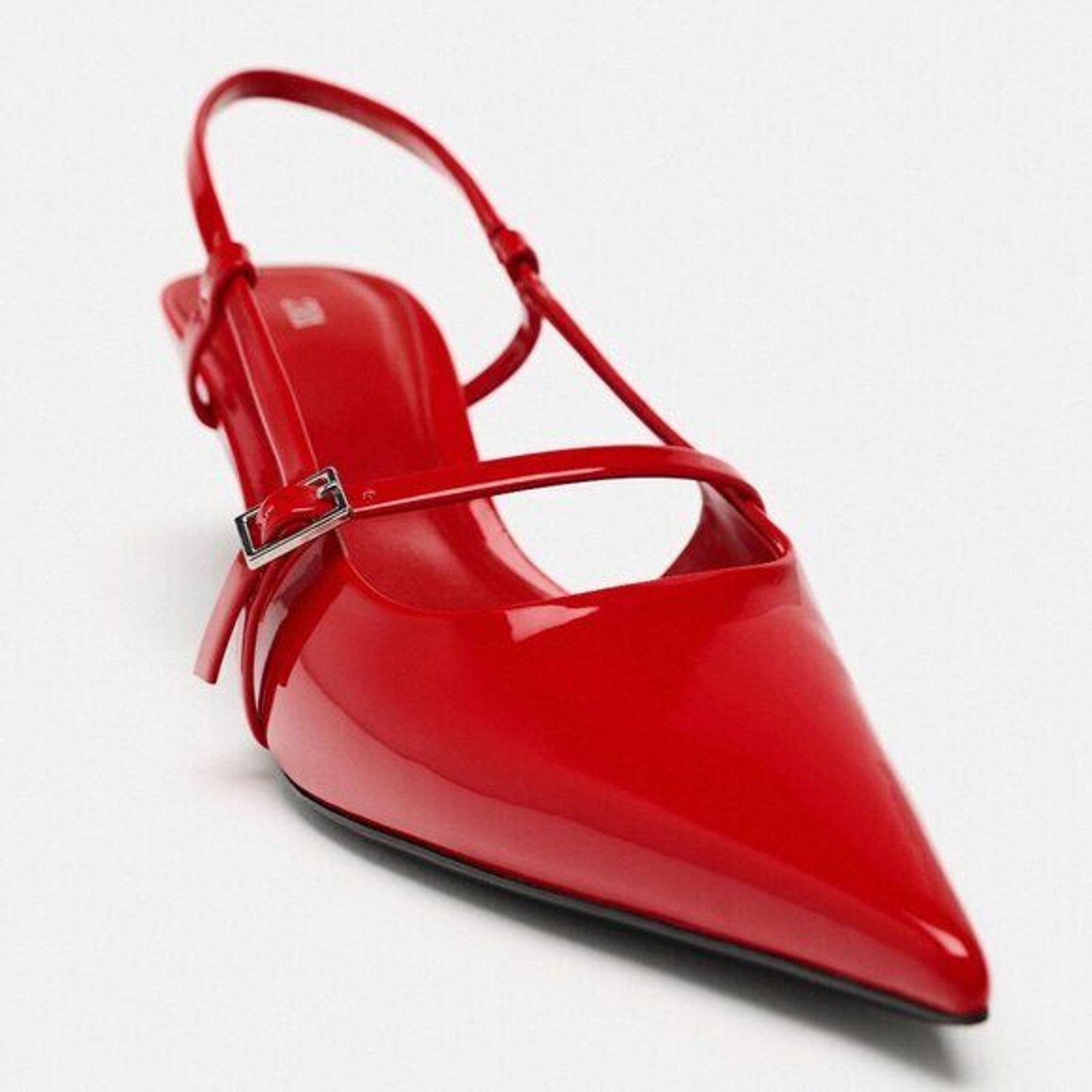 Zara ZARA Red Kitten Heels NWT Size US 7.5 / IT 37.5 - 24 Thumbnail