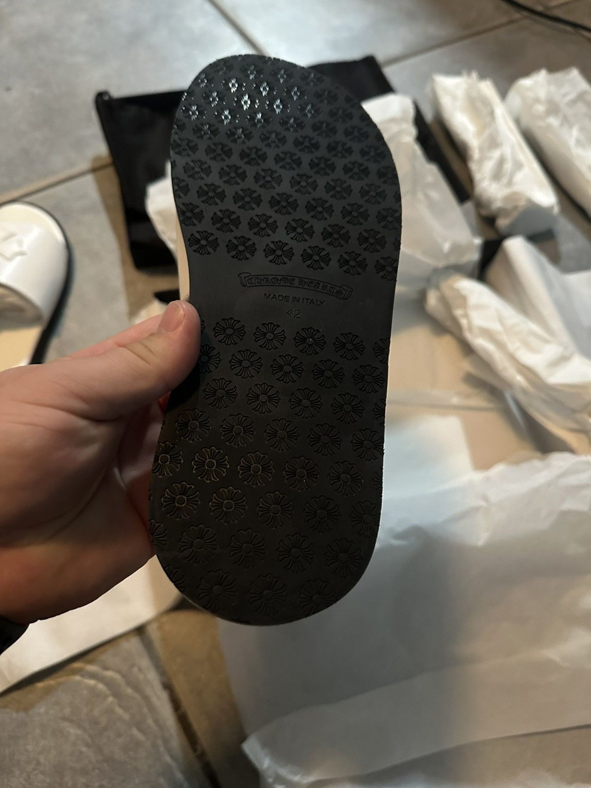 Chrome Hearts Chrome Hearts leather slides Size US 9 / EU 42 - 11 Thumbnail