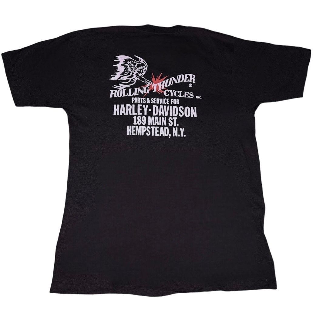 Harley Davidson 1986 Harley Davidson 3D Emblem Rolling Thunder Cycles NY Tee Size US XL / EU 56 / 4 - 2 Thumbnail