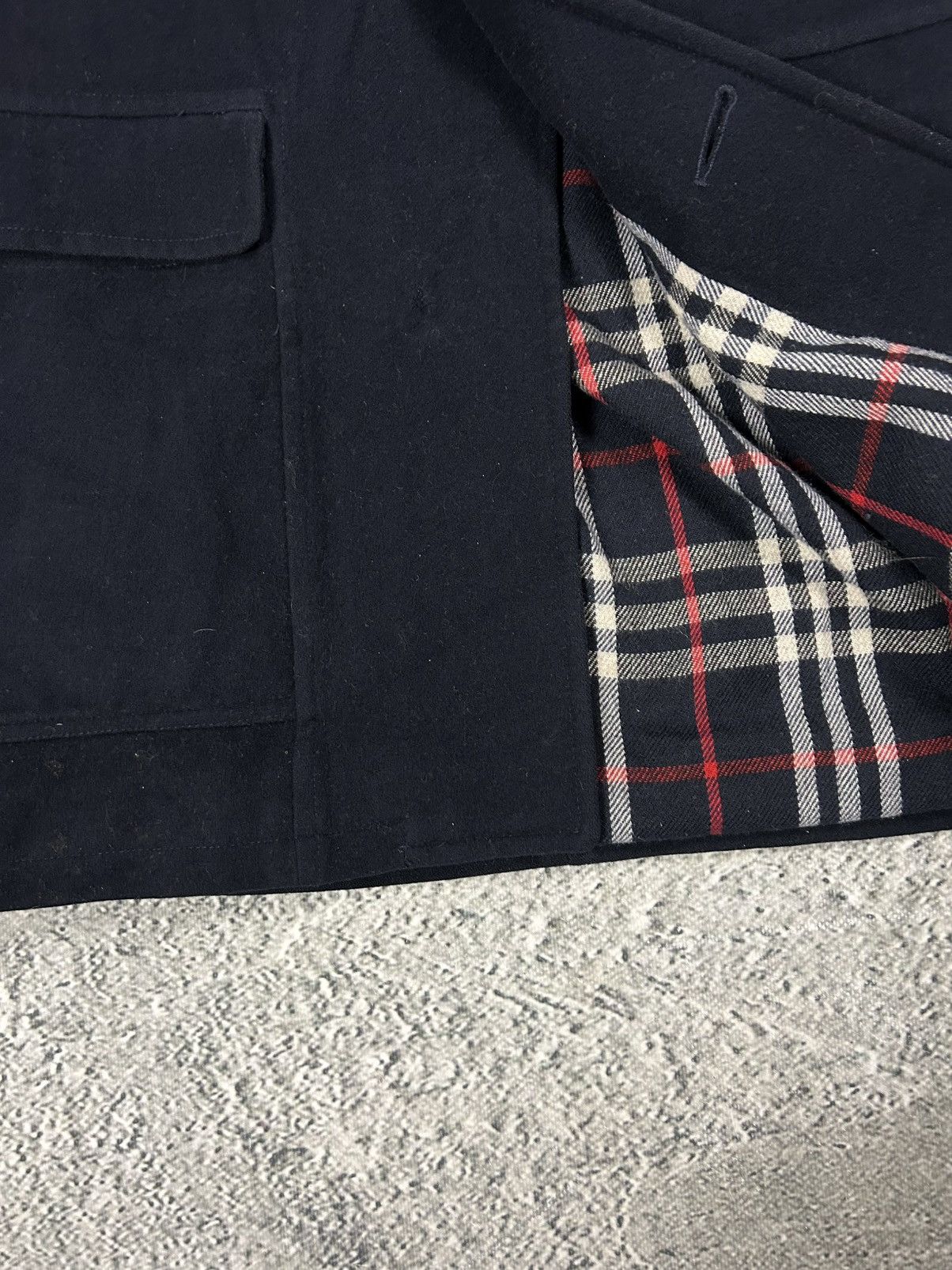 Burberry Burberrys coat navy vintage nova check Burberry wool Size US XL / EU 56 / 4 - 4 Thumbnail