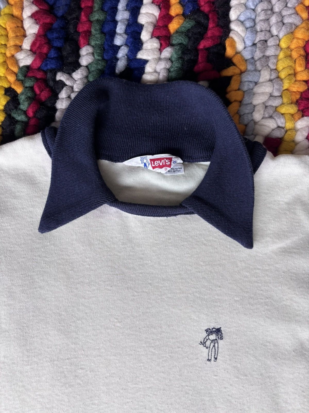 Levi's Vintage Clothing × Vintage 1970s Levi’s Saddle Man Collard Shirt Rare Size US M / EU 48-50 / 2 - 2 Thumbnail