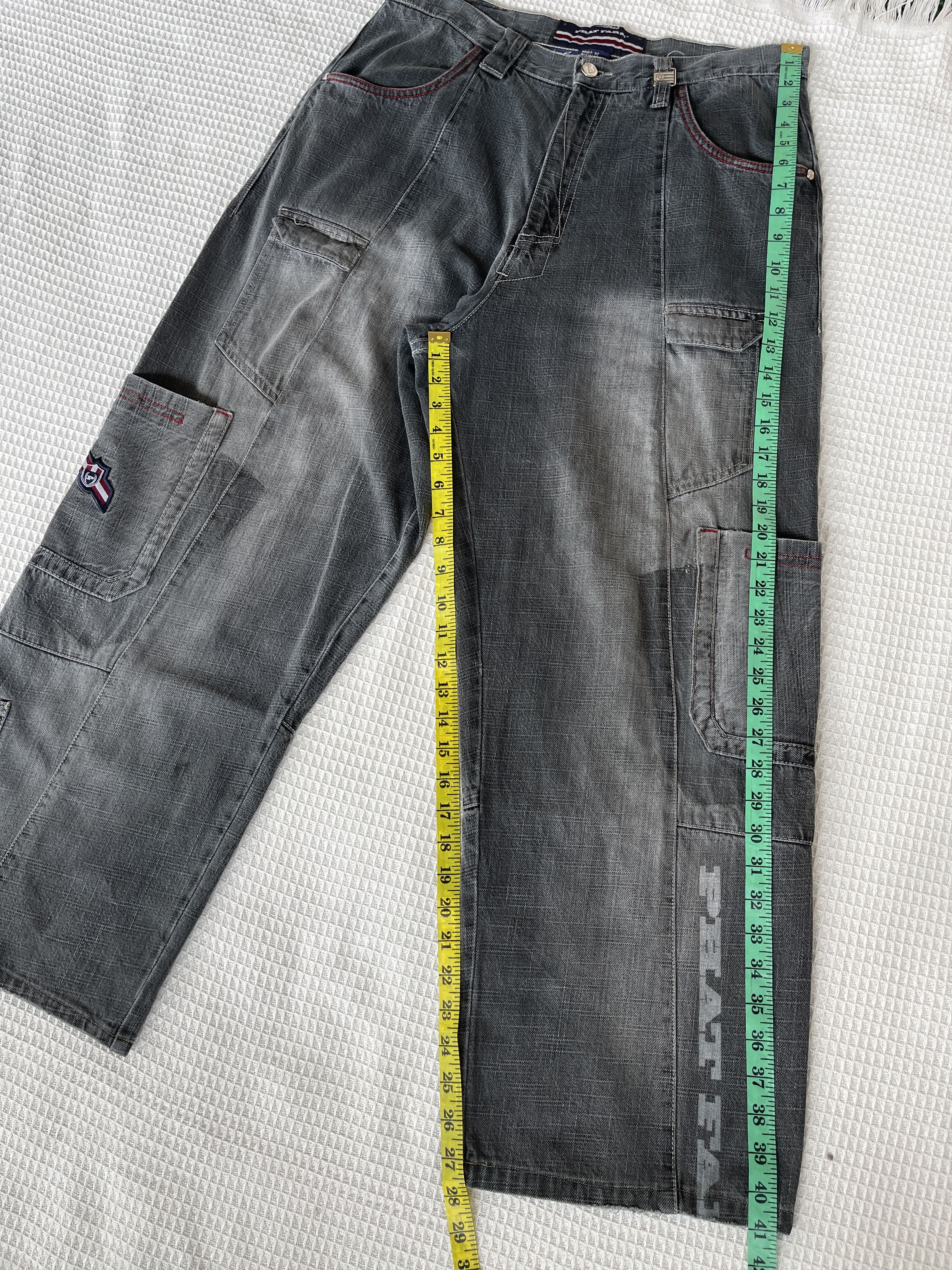 Phat Farm Vintage 90s🔥Phat Farm🔥Platform boots 9 Pockets Baggy Jeans Size US 34 / EU 50 - 6 Thumbnail