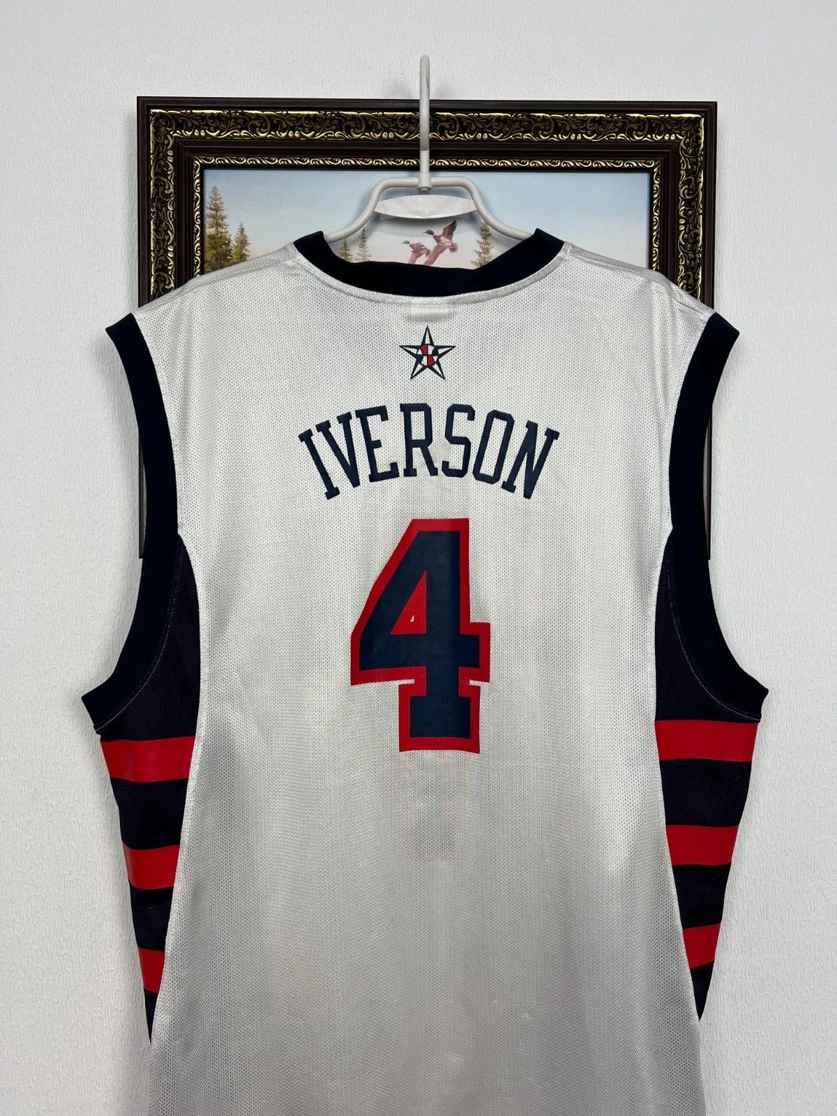 Reebok Vintage Reebok Team USA Iverson Jersey Basketball Shirt Size US XL / EU 56 / 4 - 6 Thumbnail