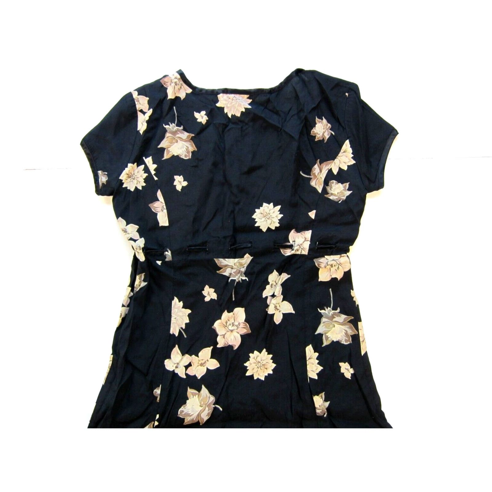 Vintage VINTAGE Jonathan Martin Dress Short Sleeve Maxi Floral Black XS Adult Womens Size 26" / US 2 / IT 38 - 5 Thumbnail