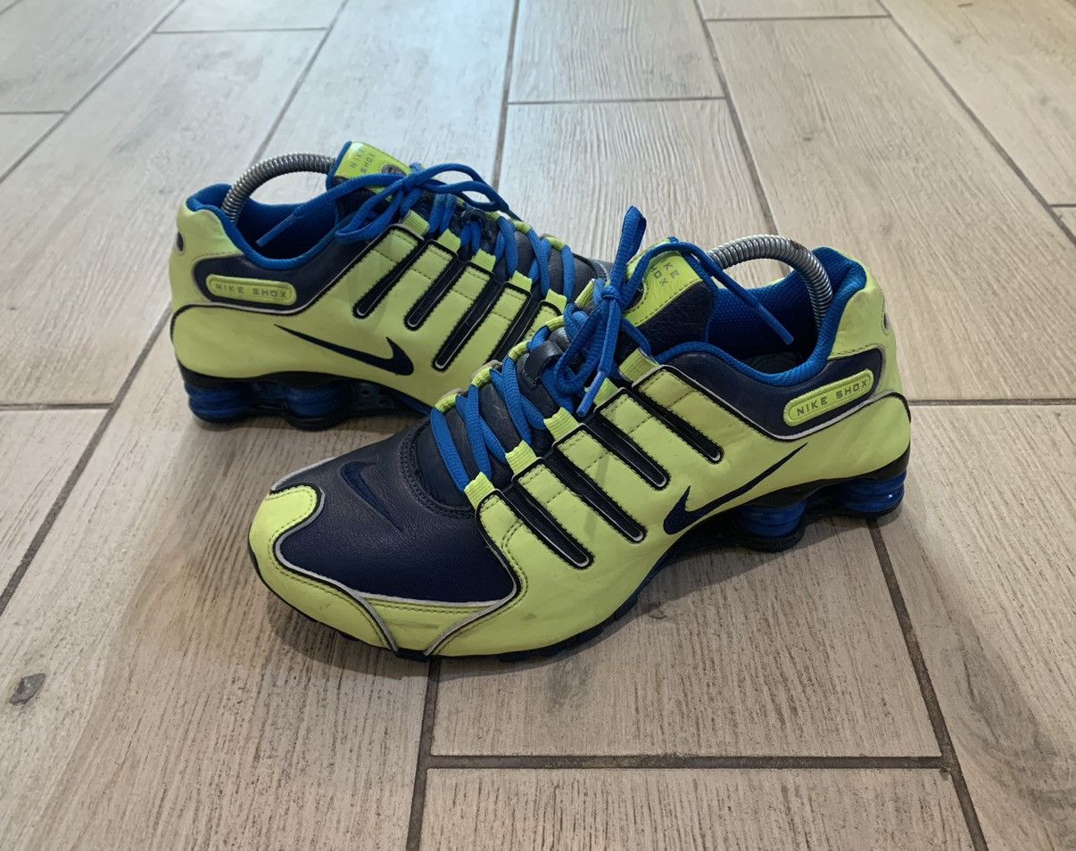 Nike × Vintage Nike Shox Vintage 2012 Yellow Blue Leather Shoes Size US 8 / EU 41 - 1 Thumbnail