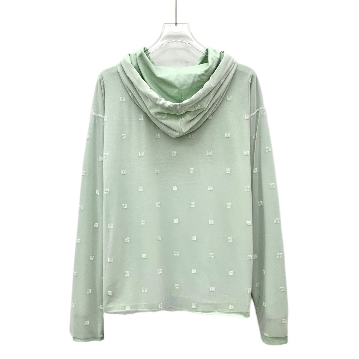 Givenchy Givenchy Green Tulle Fake Two-Piece Hooded Sweatshirt K26WX Size XS / US 0-2 / IT 36-38 - 2 Thumbnail