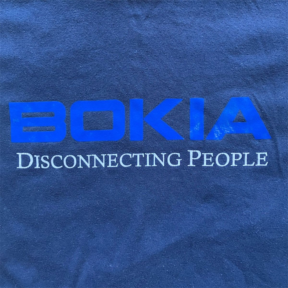 Other VTG 90s Bokia Disconnecting People Tee Shirt Nokia Parody Size US L / EU 52-54 / 3 - 4 Thumbnail