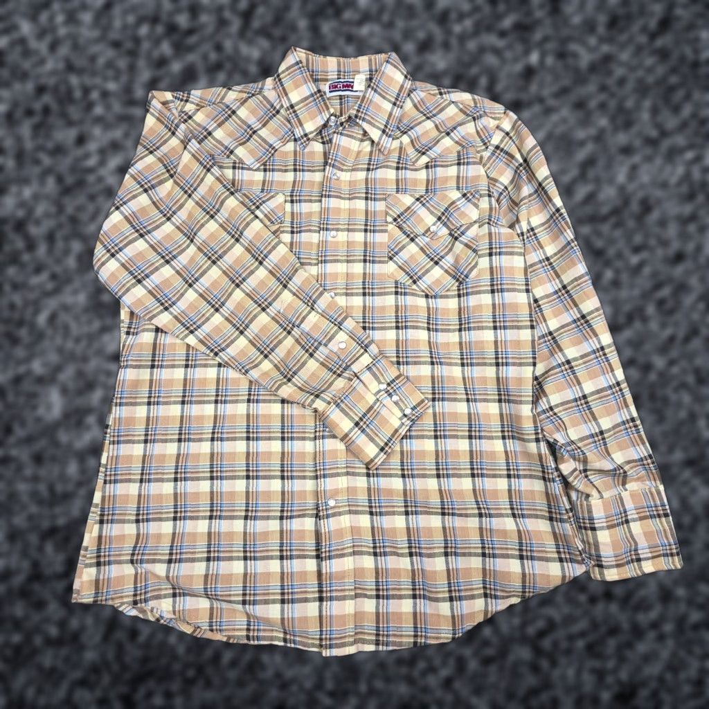Vintage VINTAGE Big Mac Pearl Snap Shirt Mens Large Plaid Retro Western USA Size US L / EU 52-54 / 3 - 1 Thumbnail