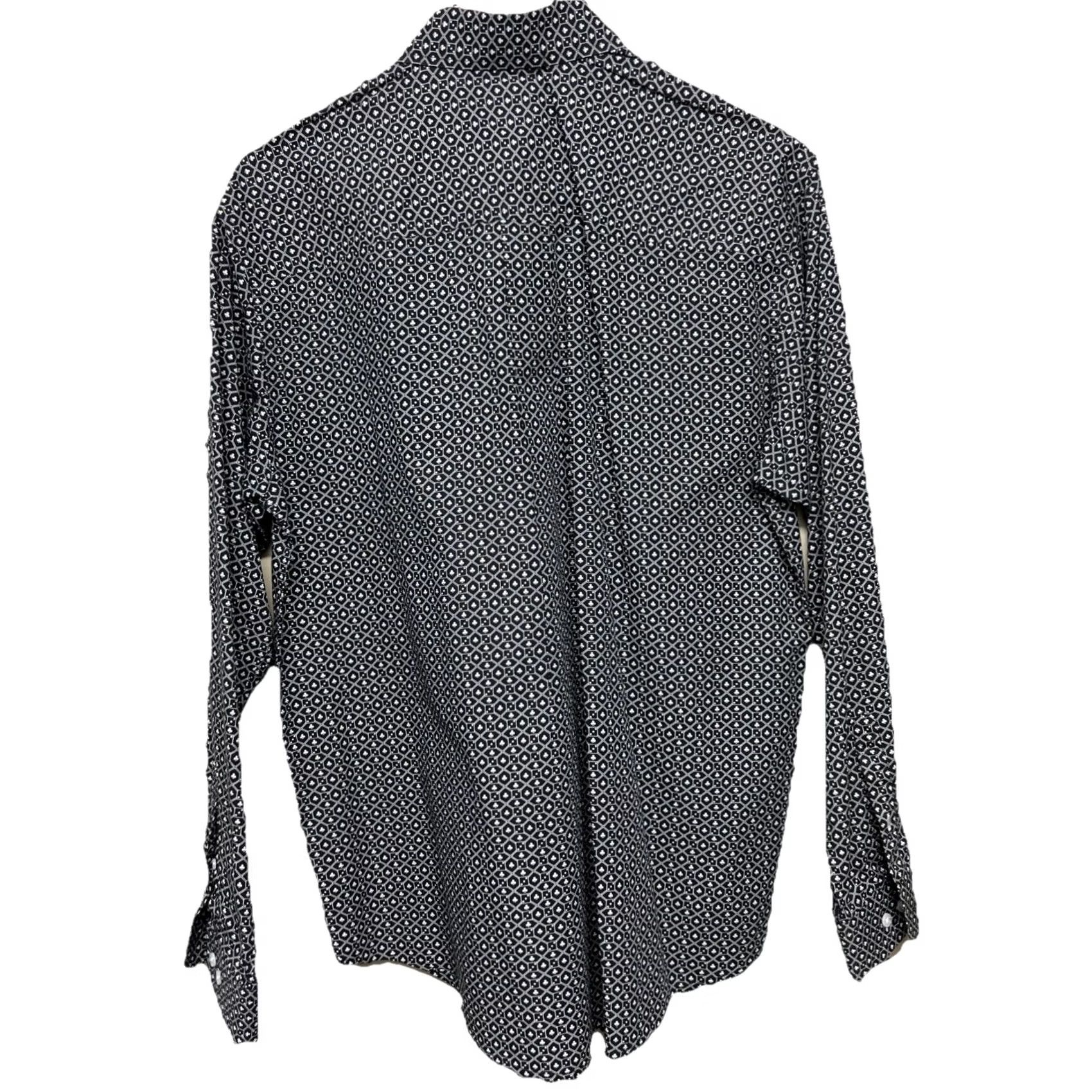 Vintage CINCH Western Snap Shirt Men S Black Geometric Pearl Snap Cowboy Shirt Size US S / EU 44-46 / 1 - 4 Thumbnail