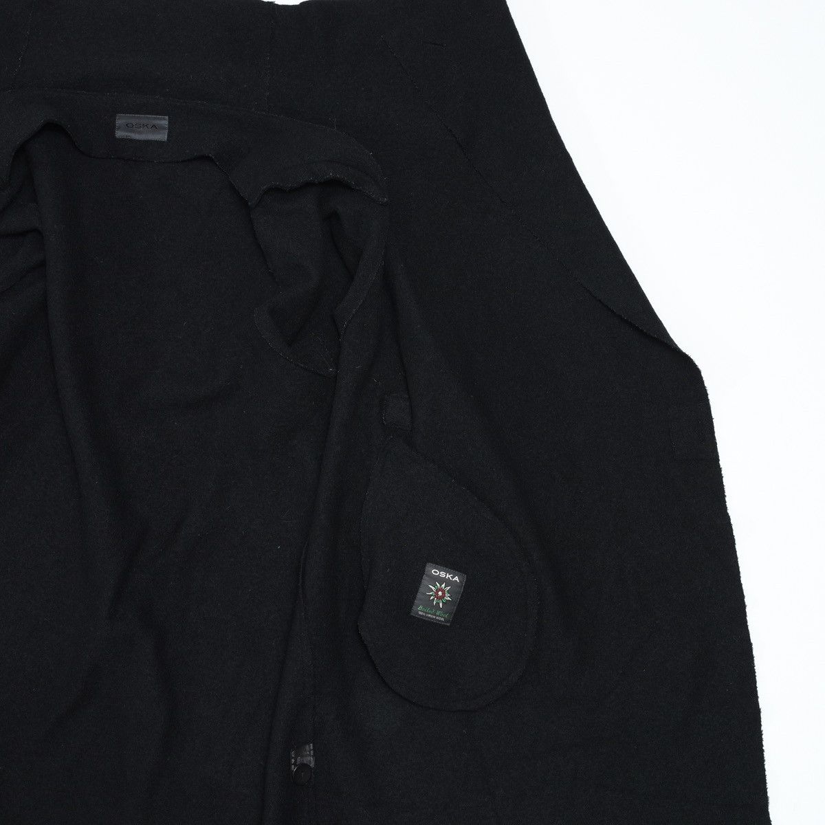OSKA Oska Oversized Boiled Wool Coat Cape Black Size XL / US 12-14 / IT 48-50 - 20 Thumbnail