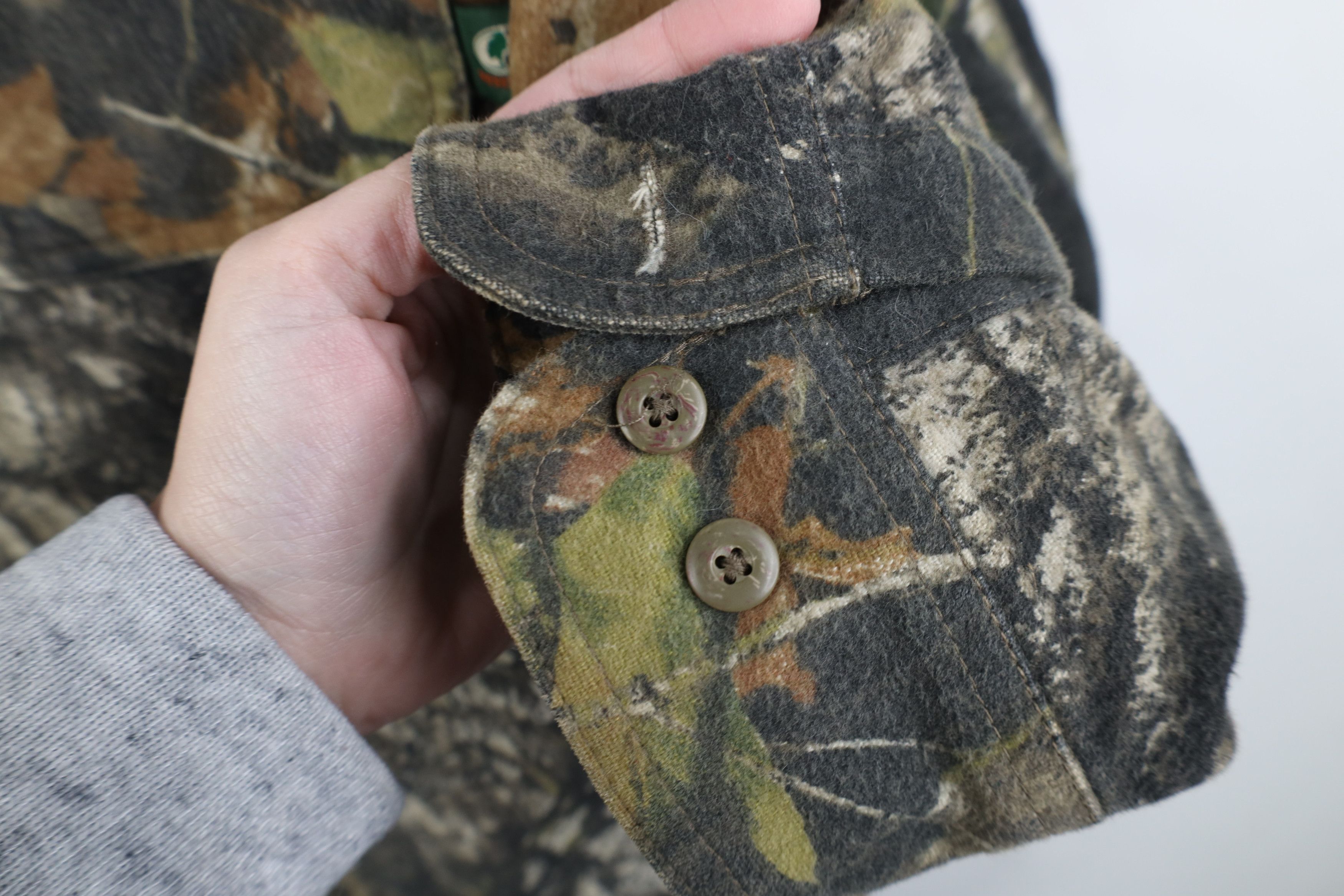 Vintage Vintage Mossy Oak Camouflage Chamois Cloth Button Shirt Size US XL / EU 56 / 4 - 7 Thumbnail