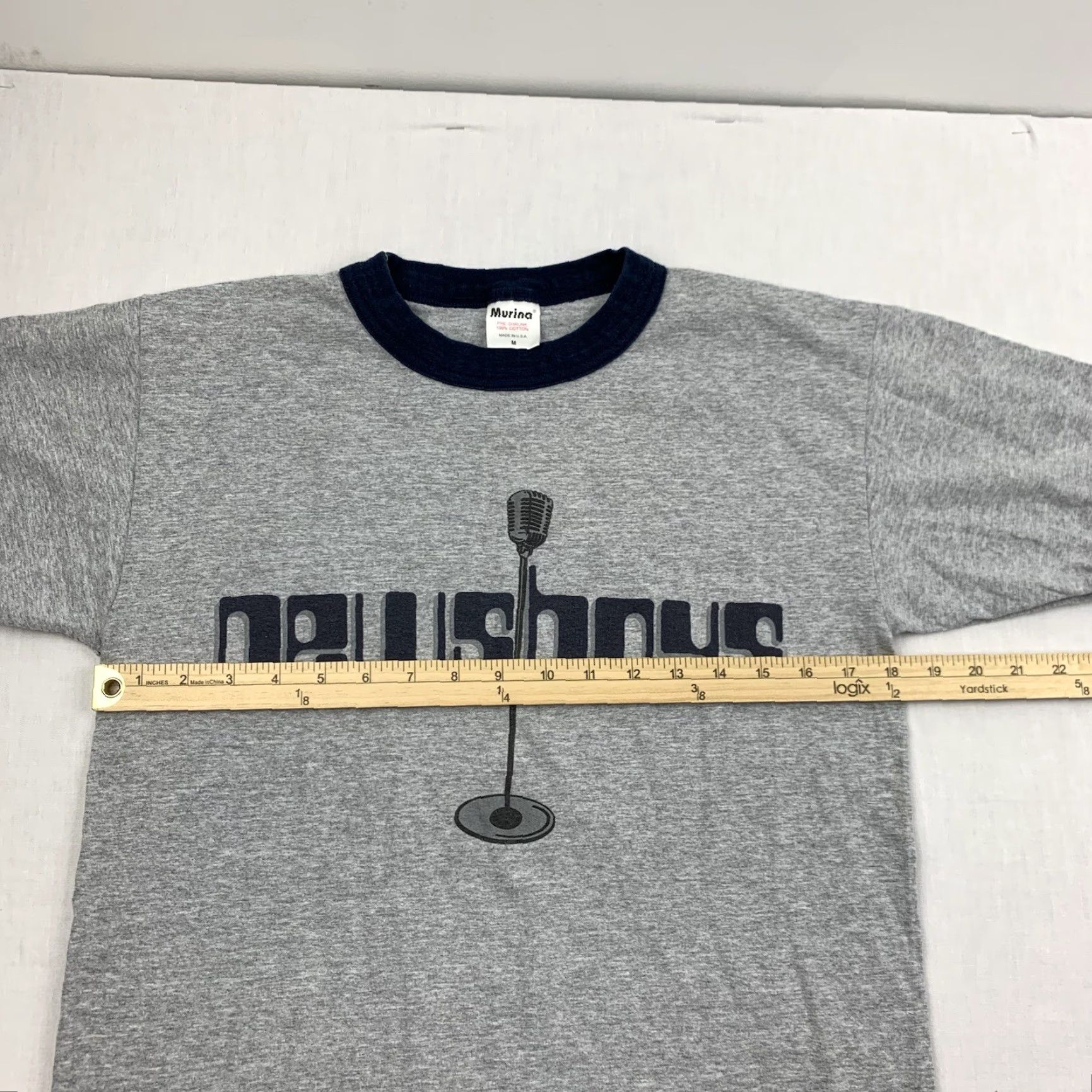 VINTAGE Murina Newsboys Shirt Adult Medium Gray Ringer 90s Band T-Shirt Y2K Christian Rock Tee Mens