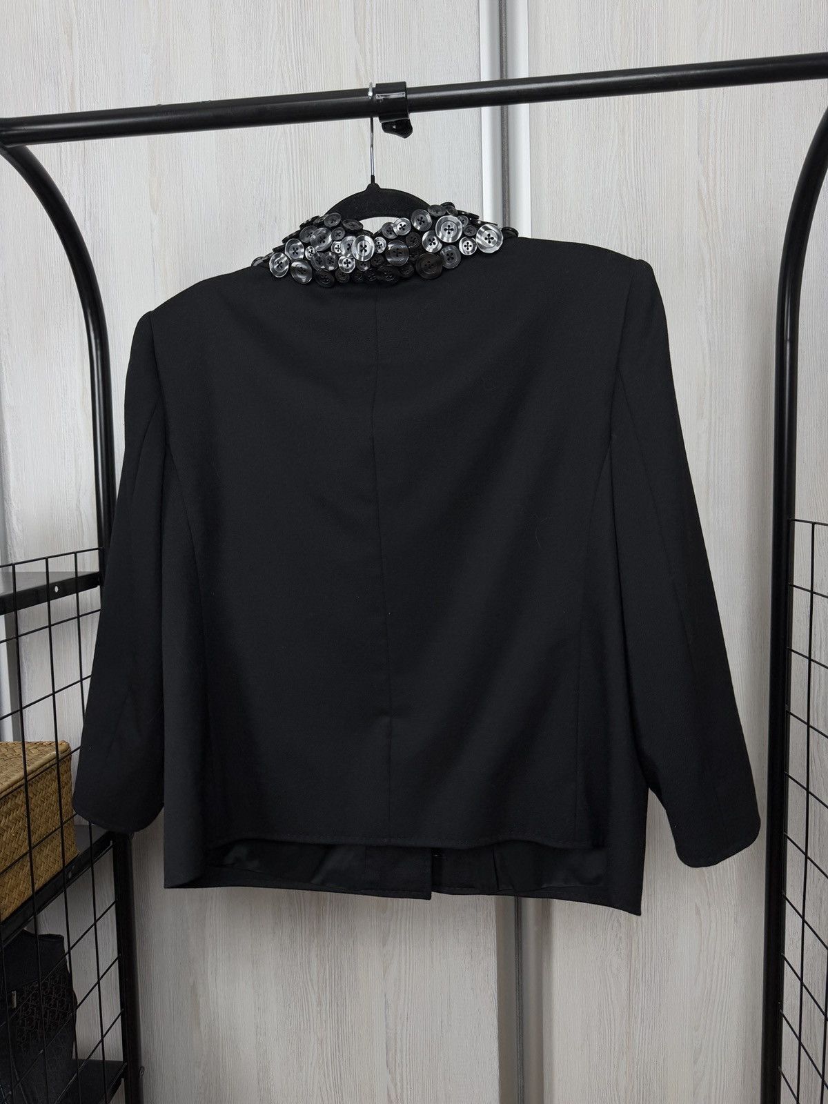 Moschino Moschino Cheap and Chic Pearl buttons collar black jacket Size XL / US 12-14 / IT 48-50 - 5 Thumbnail