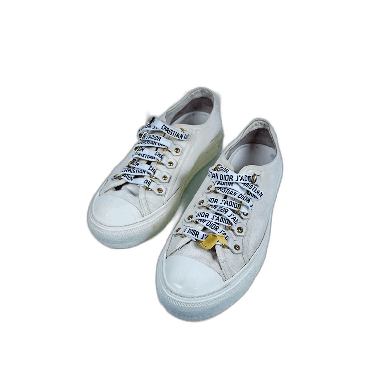 Dior Dior White Canvas Sneakers Size 35.5 Size US 5 / IT 35 - 1 Thumbnail