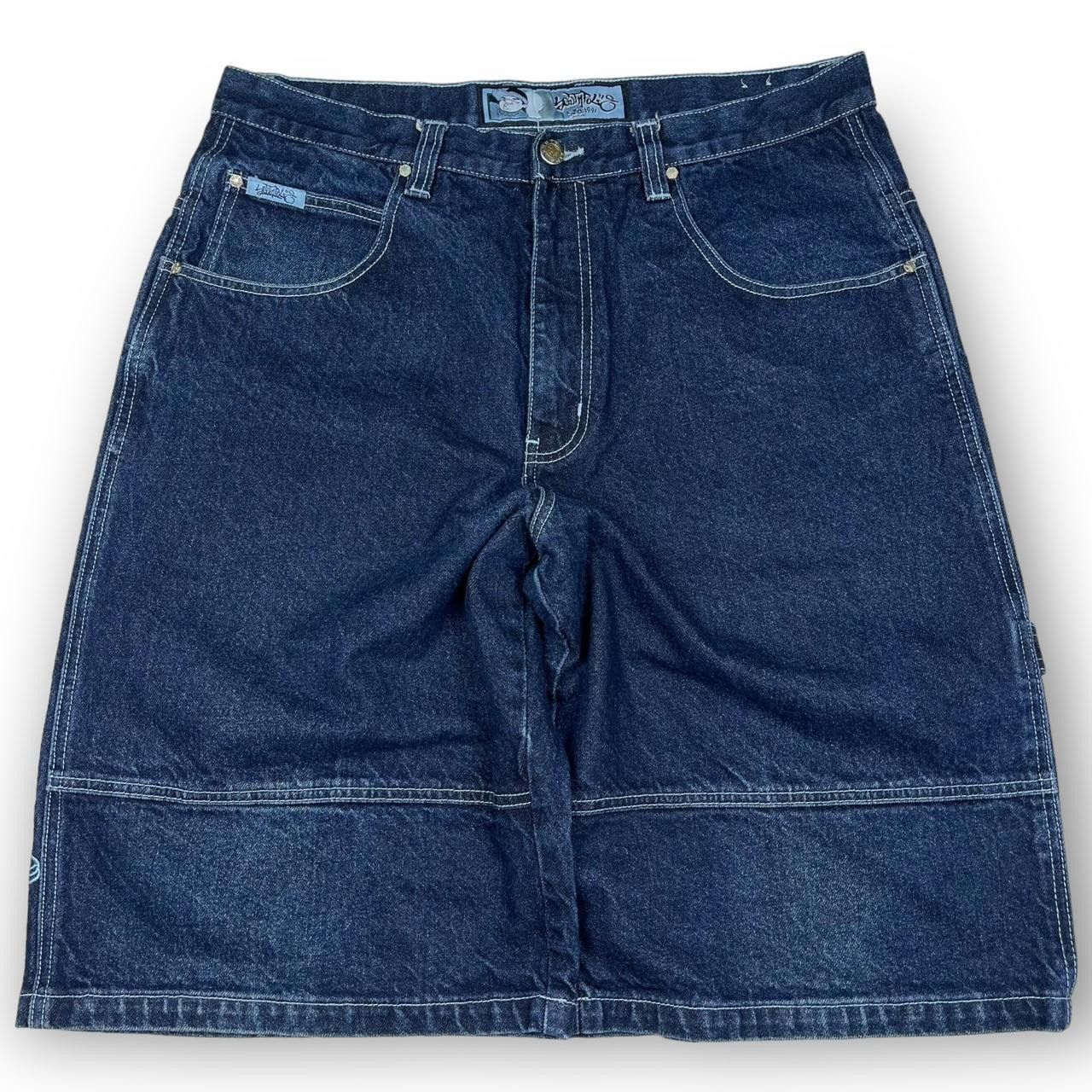 Southpole Southpole Men's Blue Shorts Size US 35 - 3 Thumbnail