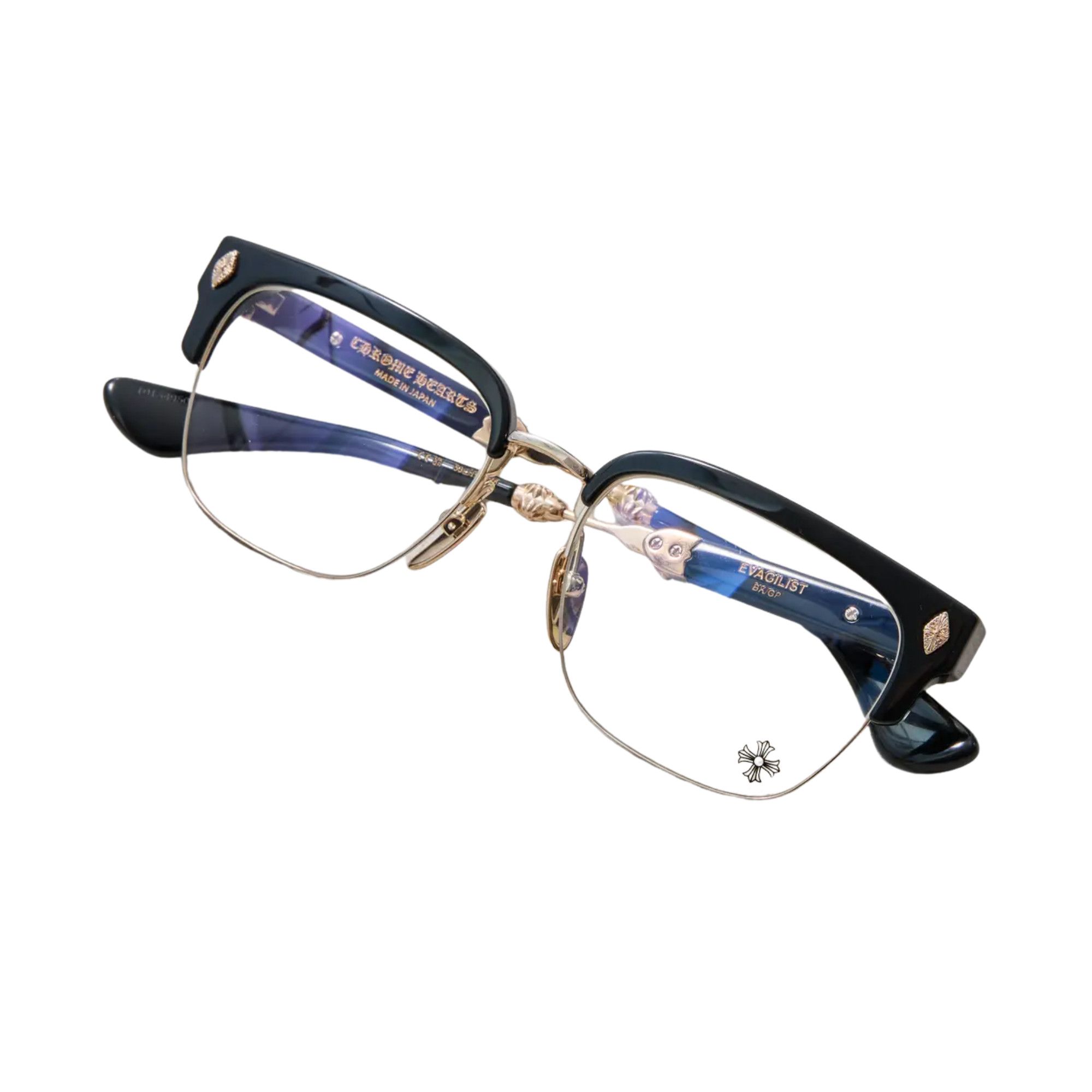 Chrome Hearts CHROME HEARTS EVAGILIST BLACK GOLD PLATED GLASSES Size ONE SIZE - 2 Thumbnail