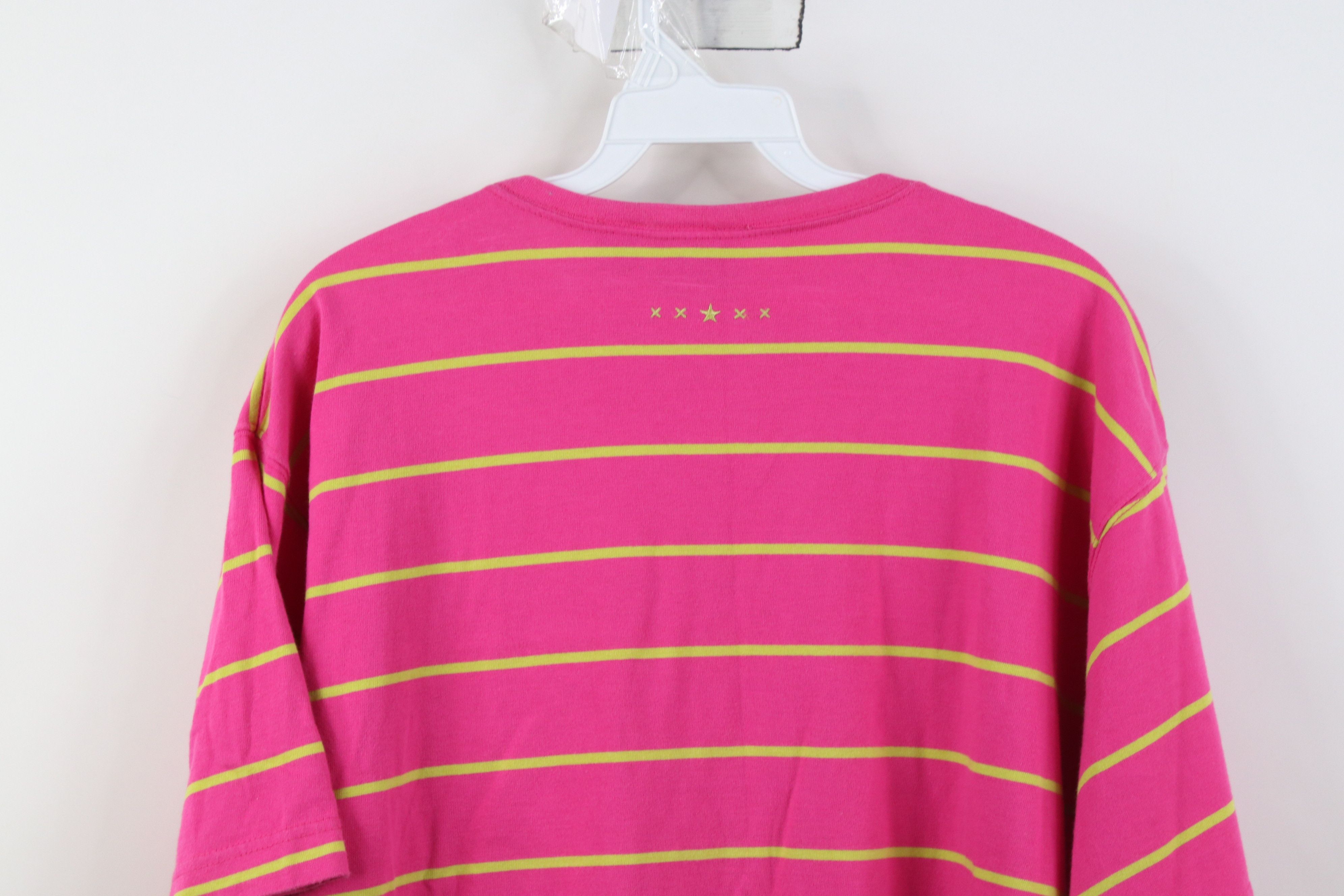 Dockers Vintage 90s Dockers Levi's Striped Pocket T-Shirt Pink USA Size L / US 10 / IT 46 - 12 Thumbnail