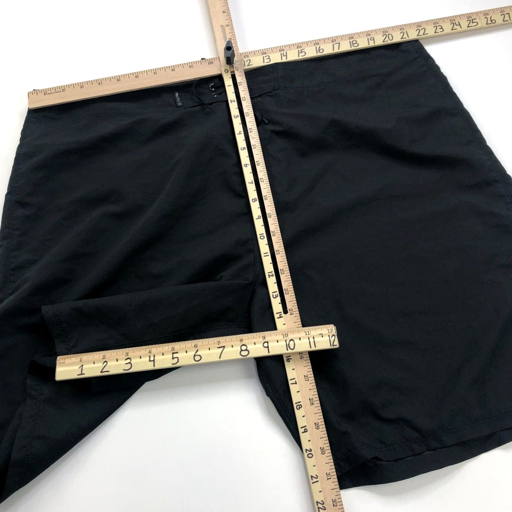 Hurley Hurley 42 (Fit 43W) Surf Swim Board Trunk No Stretch Polyester 8" Shorts Black Size US 42 / EU 58 - 2 Thumbnail