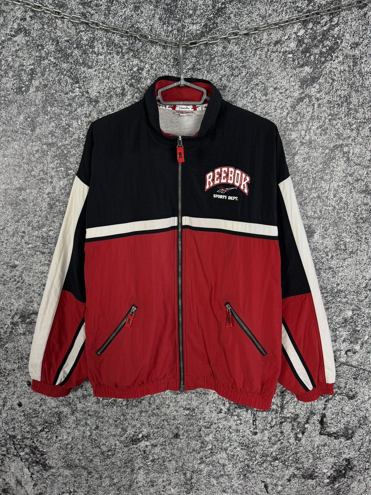 Reebok Men’s Reebok Vintage 90s Track Full Zip Jacket Retro Size L Size US L / EU 52-54 / 3 - 2 Thumbnail