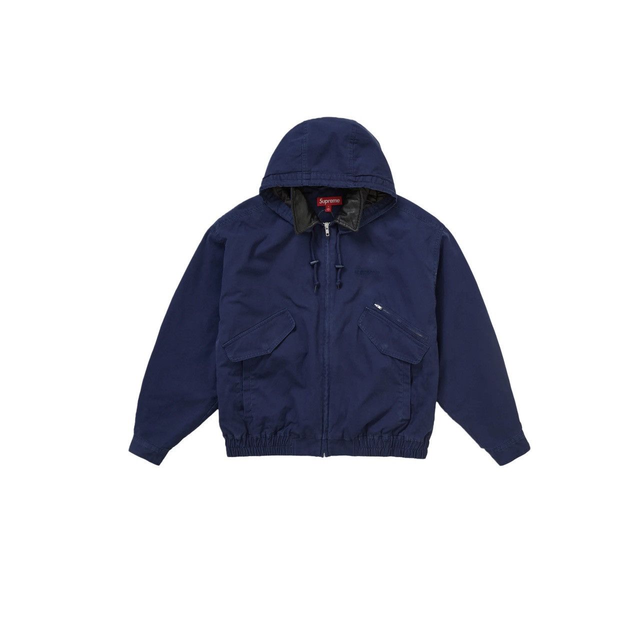 Supreme Supreme Leather Collar Utility Jacket Navy Size: XL Size US XL / EU 56 / 4 - 3 Thumbnail