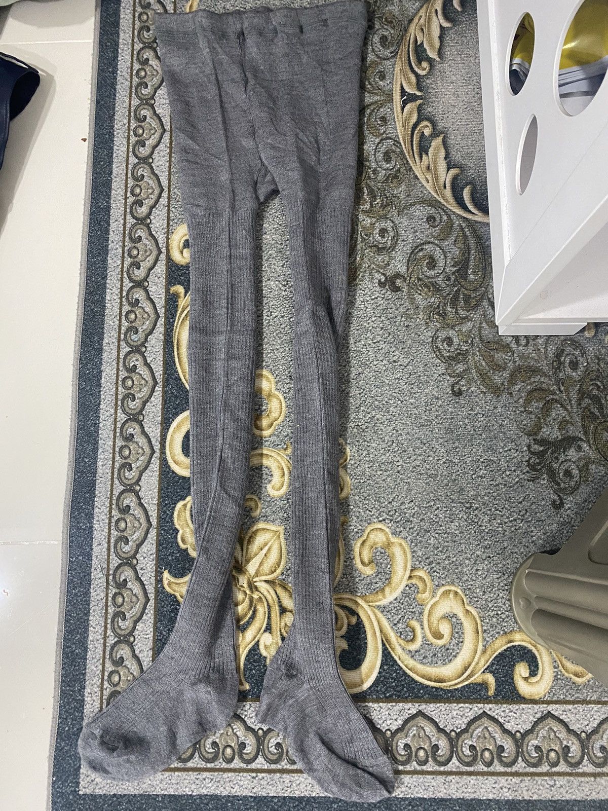 Celine RIBBED KNIT TIGHTS FOOTED LEGGINGS Size 22" - 2 Thumbnail