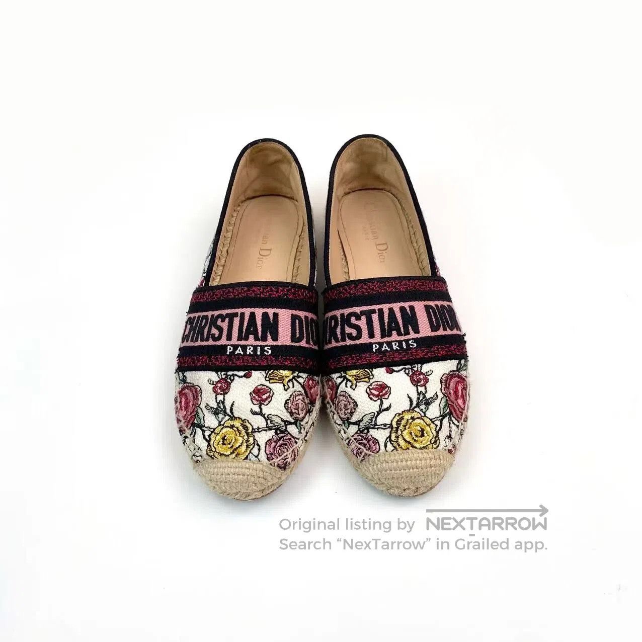 Dior Dior Floral embroidery slogan logo fisherman shoes| Size US 5.5 / IT 35.5 - 2 Thumbnail