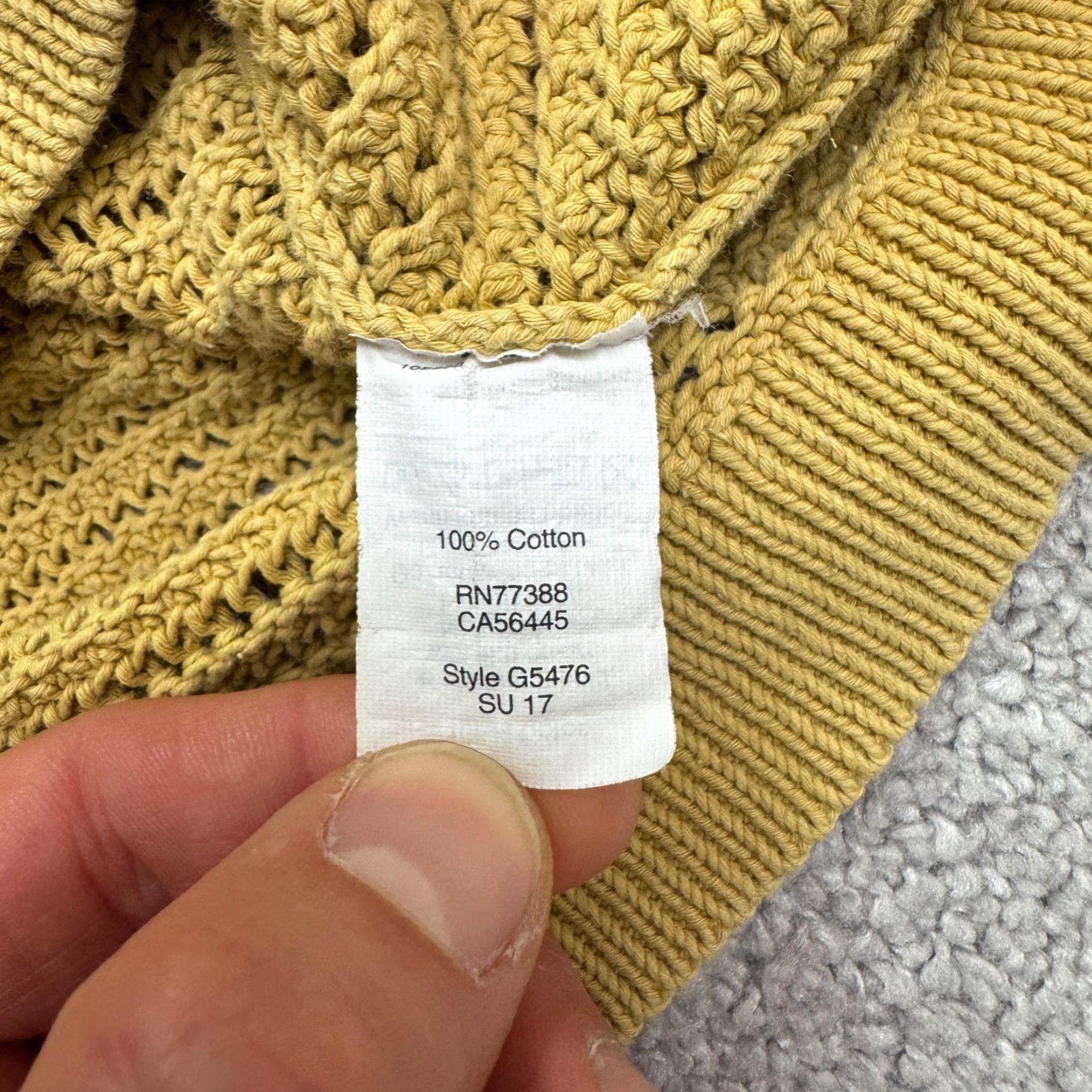 Madewell Madewell Women's Small Casual Fall Sweater Crochet Pullover Long Sleeve Yellow Cotton Streetwear Seasonal Size S / US 4 / IT 40 - 5 Thumbnail