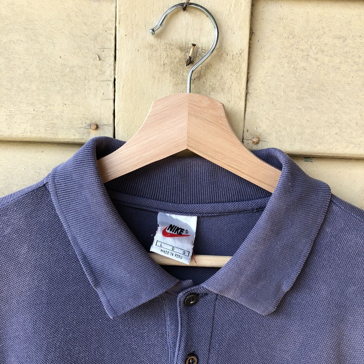 Vintage 🔥Faded🔥 Vintage Nike Embroided Logo Polo Tee Size US L / EU 52-54 / 3 - 4 Thumbnail