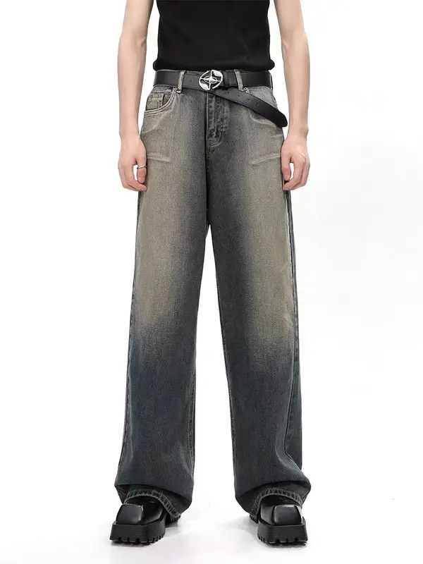 VIBE Street Vintage Washed Distressed Straight Jeans Size US 36 / EU 52 - 1 Thumbnail