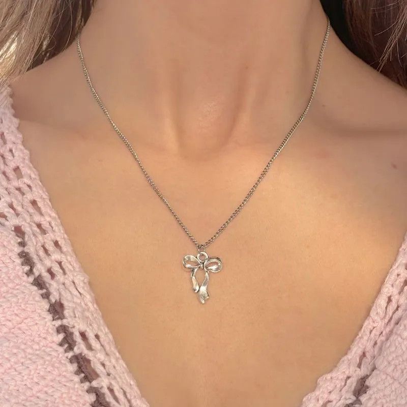Other Ribbon Bow Charm Pendant Necklace Size ONE SIZE - 2 Thumbnail