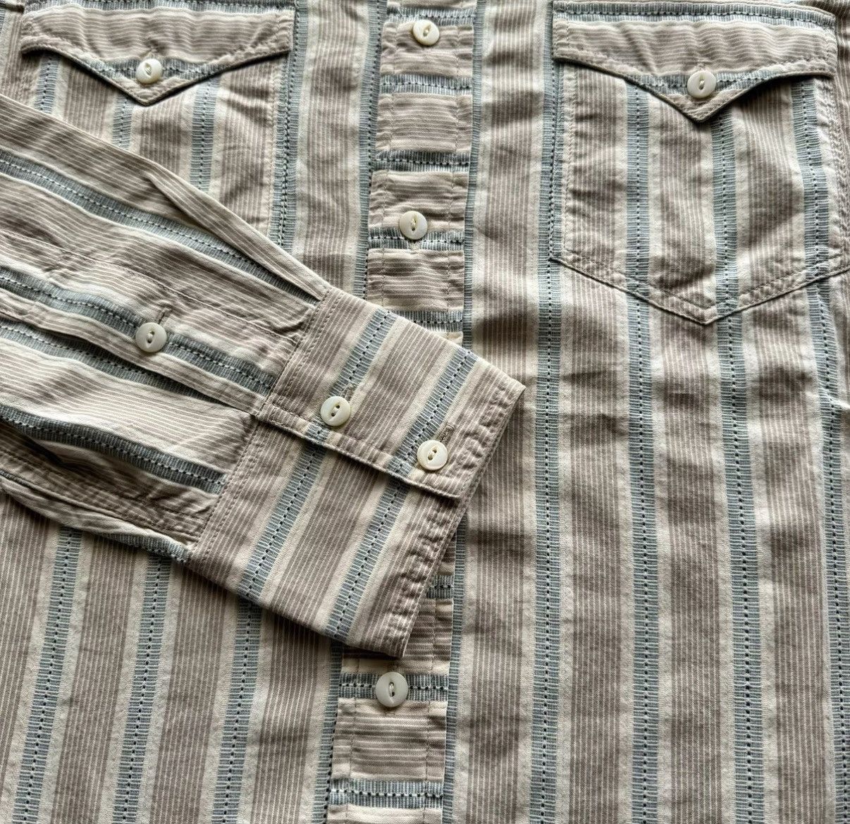 RRL Ralph Lauren RRL Ralph Lauren Double RL Striped Western Shirt K22 Size US M / EU 48-50 / 2 - 4 Thumbnail