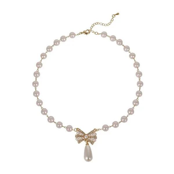 Other Elegant White Pearl Pendant Choker Necklace for Women Size ONE SIZE - 3 Thumbnail