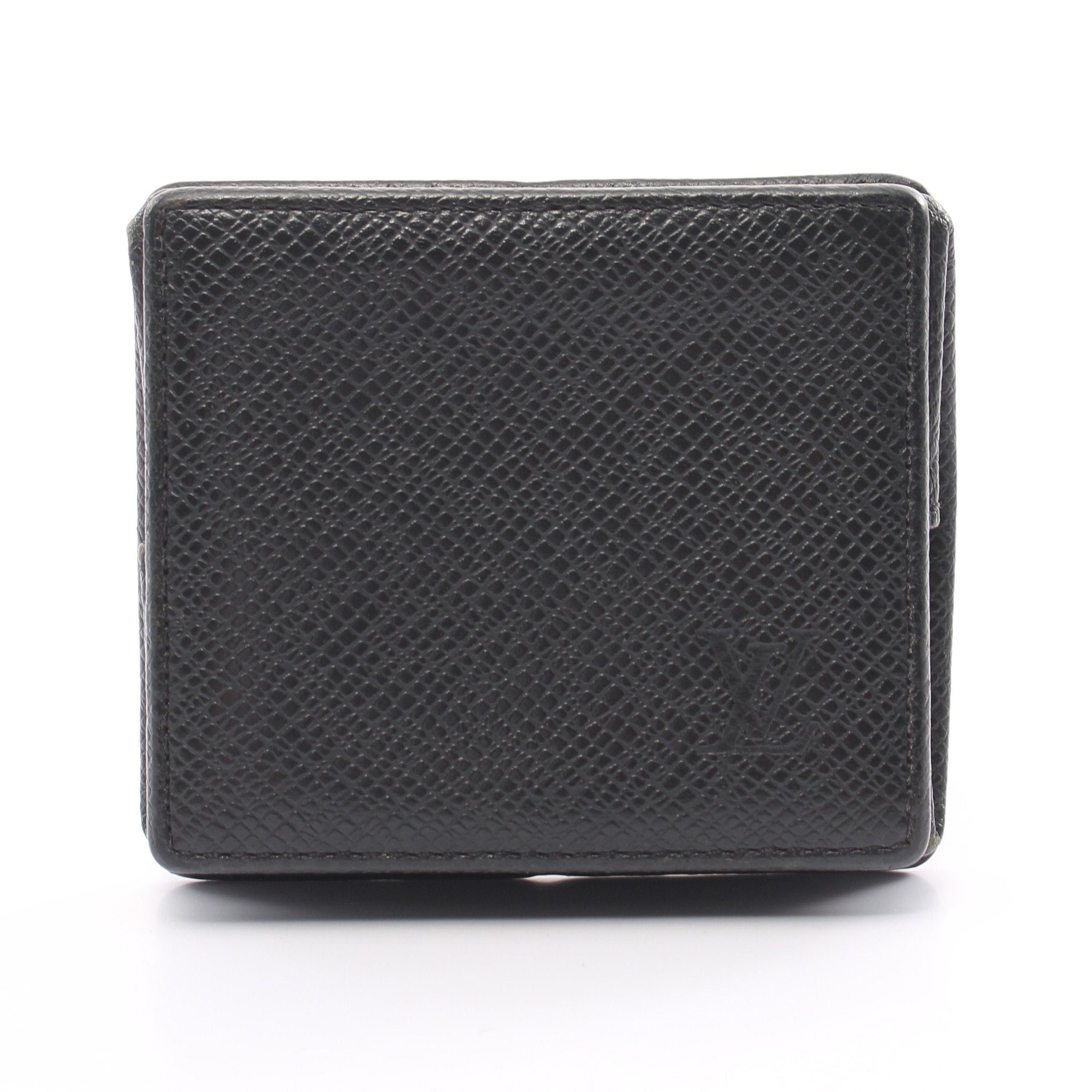 image of Louis Vuitton Porte-Monnaie Boatt Taiga Ardoise Coin Purse Leather Black, Men's
