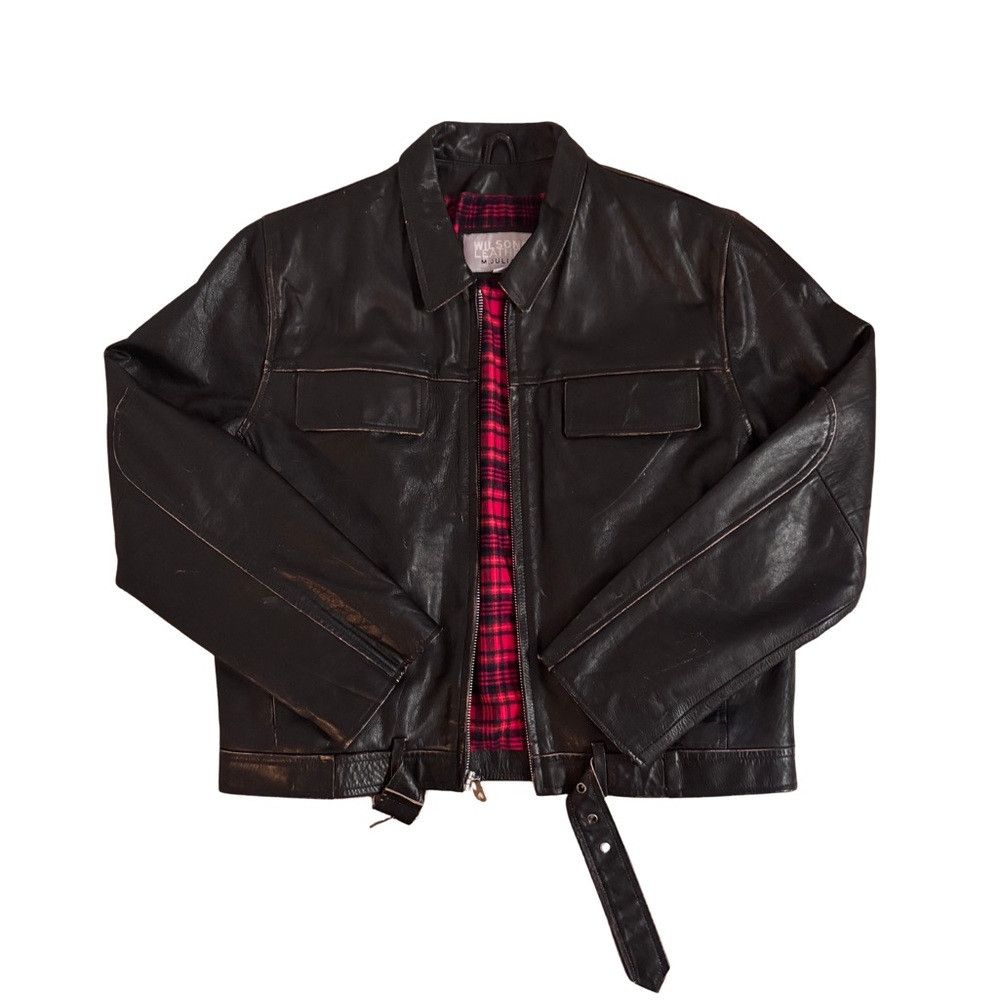 Wilsons Leather Wilson’s Leather Men’s Black Piped Jacket Size US L / EU 52-54 / 3 - 1 Thumbnail
