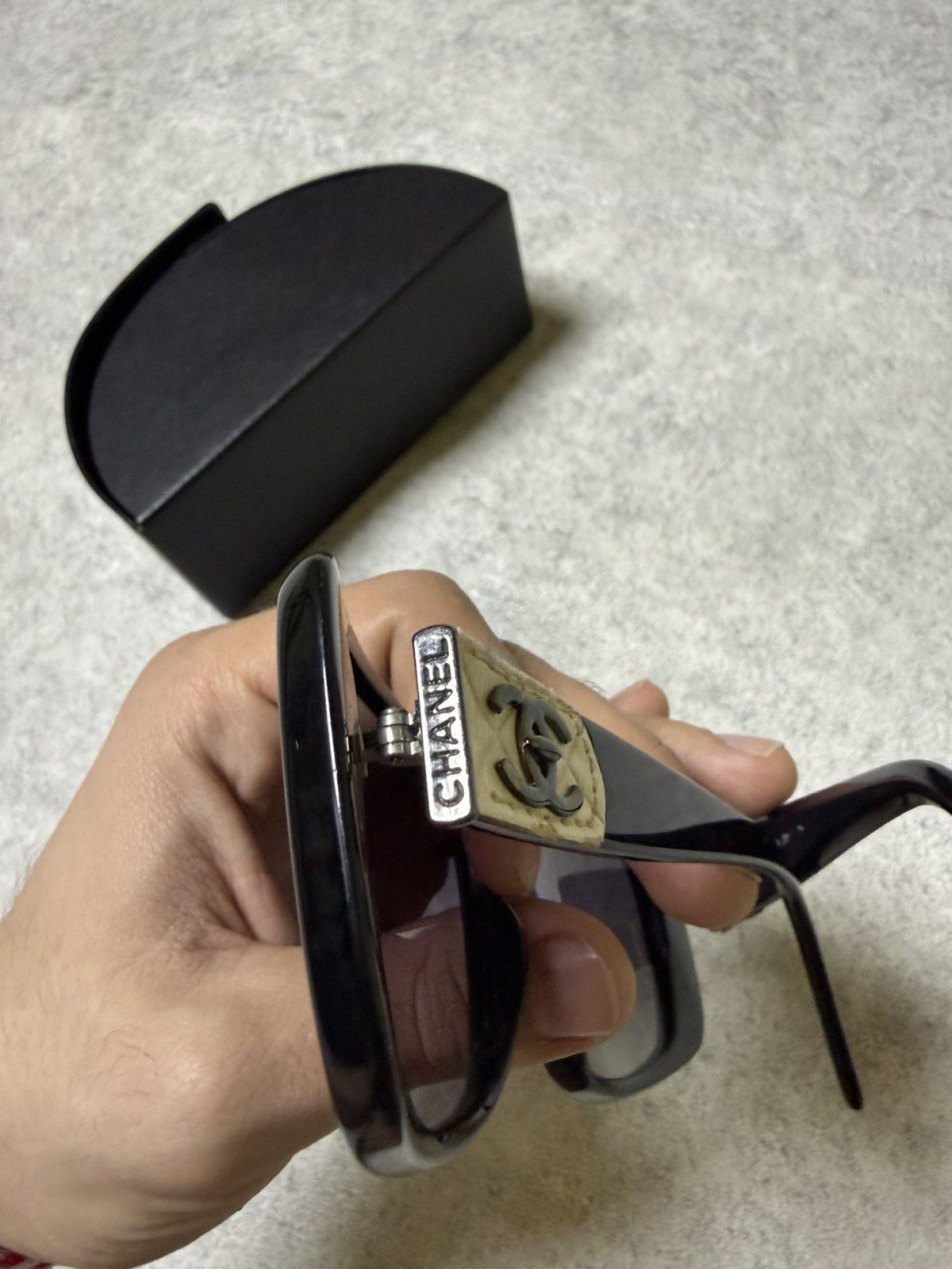 Chanel Vintage Black Sunglasses Glasses Chanel Big Skull Pinterest Size ONE SIZE - 3 Thumbnail