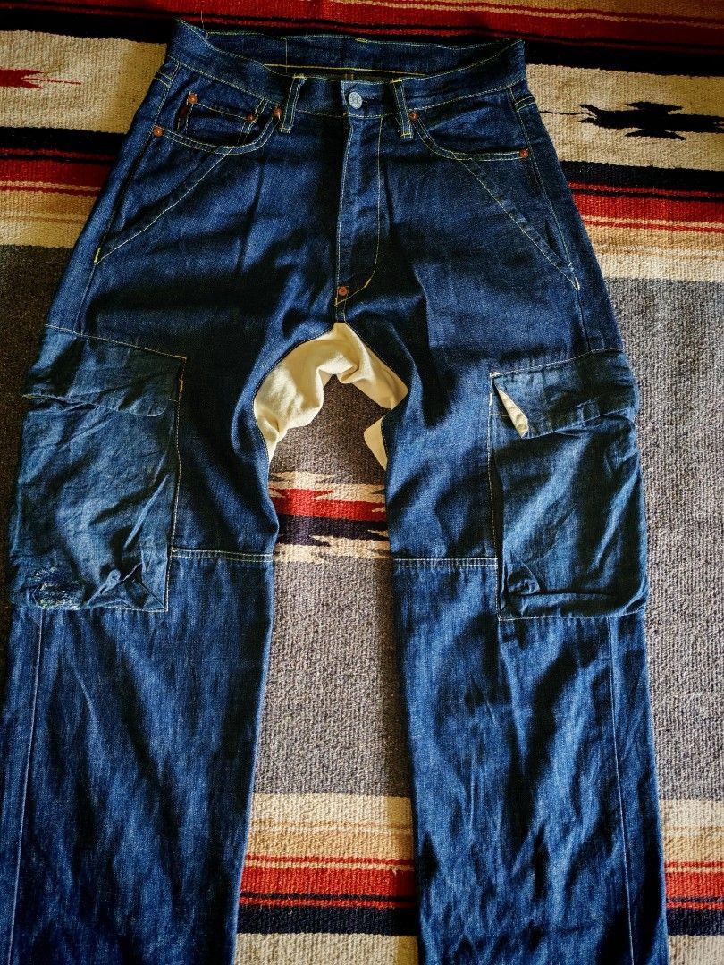 Japanese Brand Rare Yen Jeans Japan Workwear Cargo Denim Size US 30 / EU 46 - 2 Thumbnail