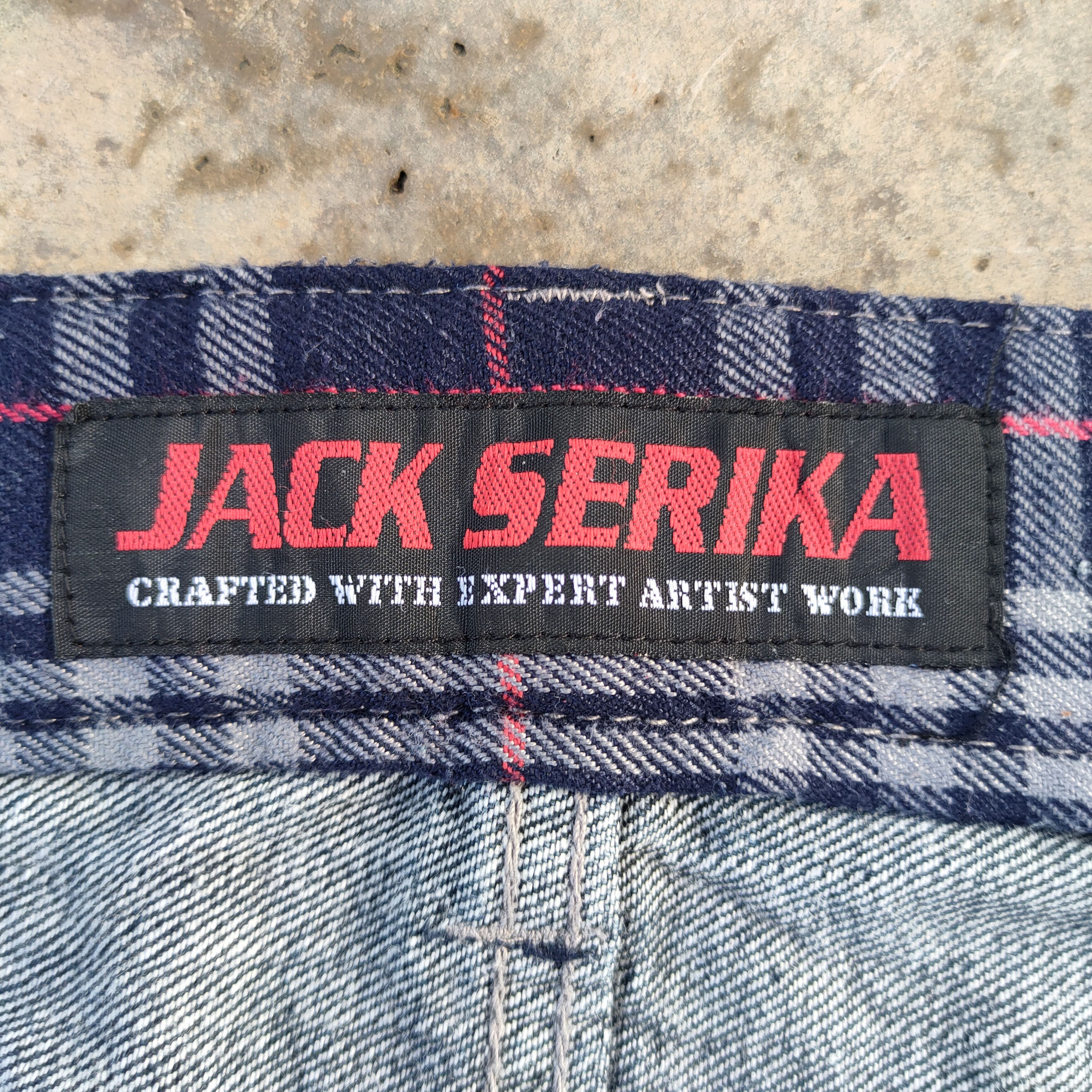 Japanese Brand × Jean × Vintage VINTAGE JACK SERIKA SKULL FADED STORM JEAN DENIM PANTS Size US 35 - 14 Thumbnail