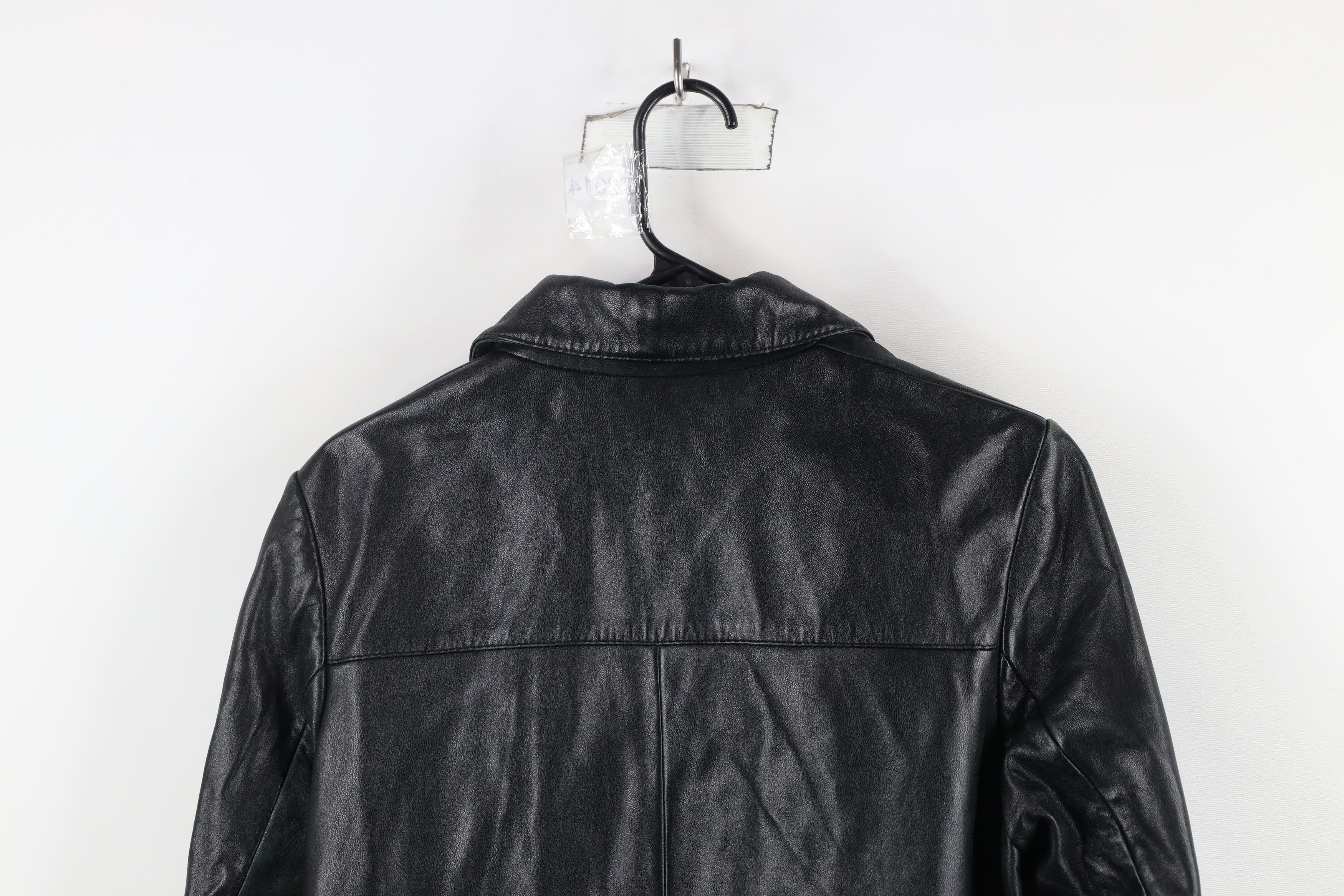 Vintage Vintage 90s Streetwear Leather Button Shirt Jacket Shacket Size M / US 6-8 / IT 42-44 - 17 Thumbnail