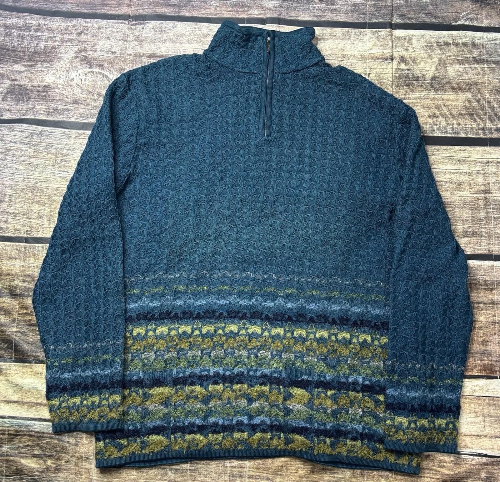 Coogi Coogi Signature Sweater Mens L Mercerised Cotton Mohair 1/4 Size US L / EU 52-54 / 3 - 1 Thumbnail