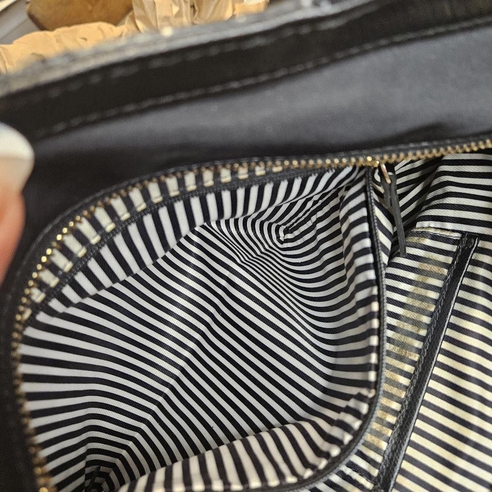 Designer Kate Spade Preloved Stylish Black Leather and Nylon Tote Bag Size ONE SIZE - 4 Thumbnail