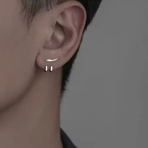 Japanese Brand Charm Punk Stud Hombre Earrings Size ONE SIZE - 2 Thumbnail