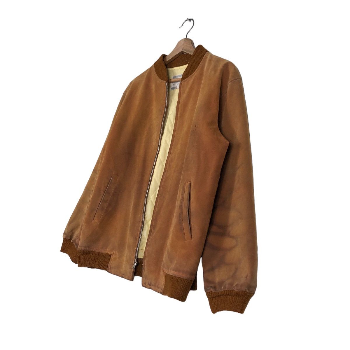 Japanese Brand 🔥Vintage Hi Suede Zipper Bomber Jacket Inspire Issey Miyake Size US L / EU 52-54 / 3 - 2 Thumbnail