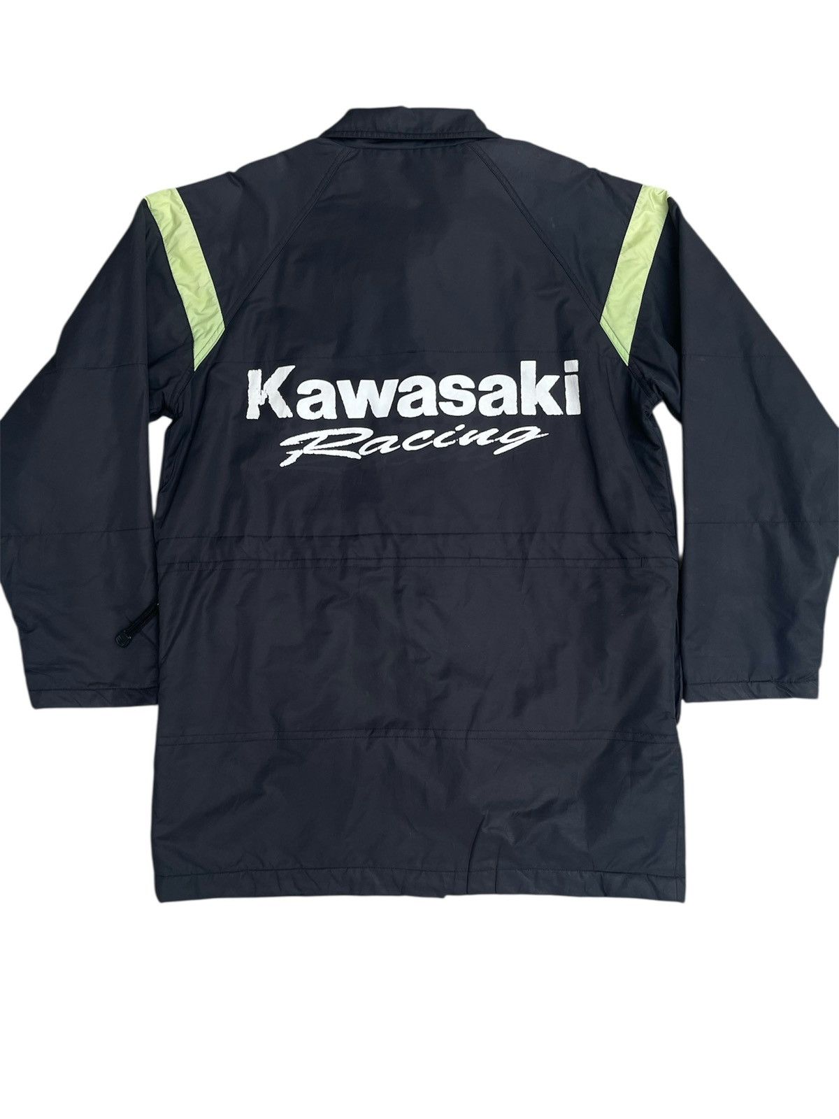 Vintage Kawasaki Racing Team Jacket Green Panel Zip-Up Rider Edition Size US L / EU 52-54 / 3 - 1 Thumbnail