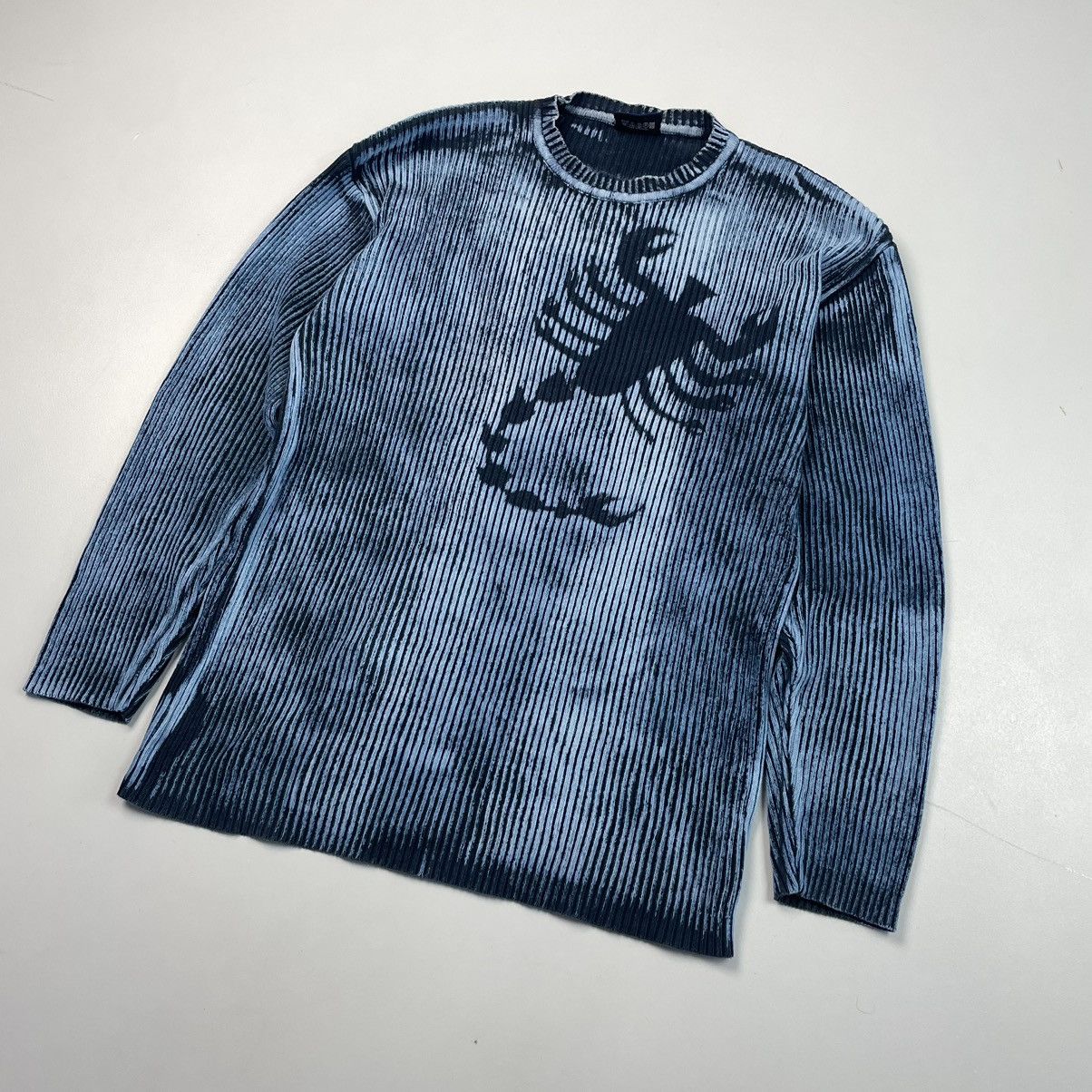 Japanese Brand × Vintage Vintage Y2K 00s Distressed Punk Sweater knit Size US L / EU 52-54 / 3 - 3 Thumbnail