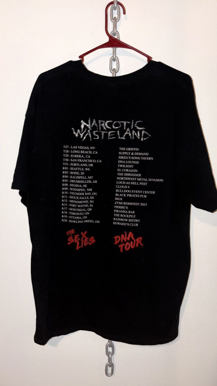 Other Narcotic Wasteland Sex Lies & DNA Tour Shirt Size US XL / EU 56 / 4 - 2 Thumbnail