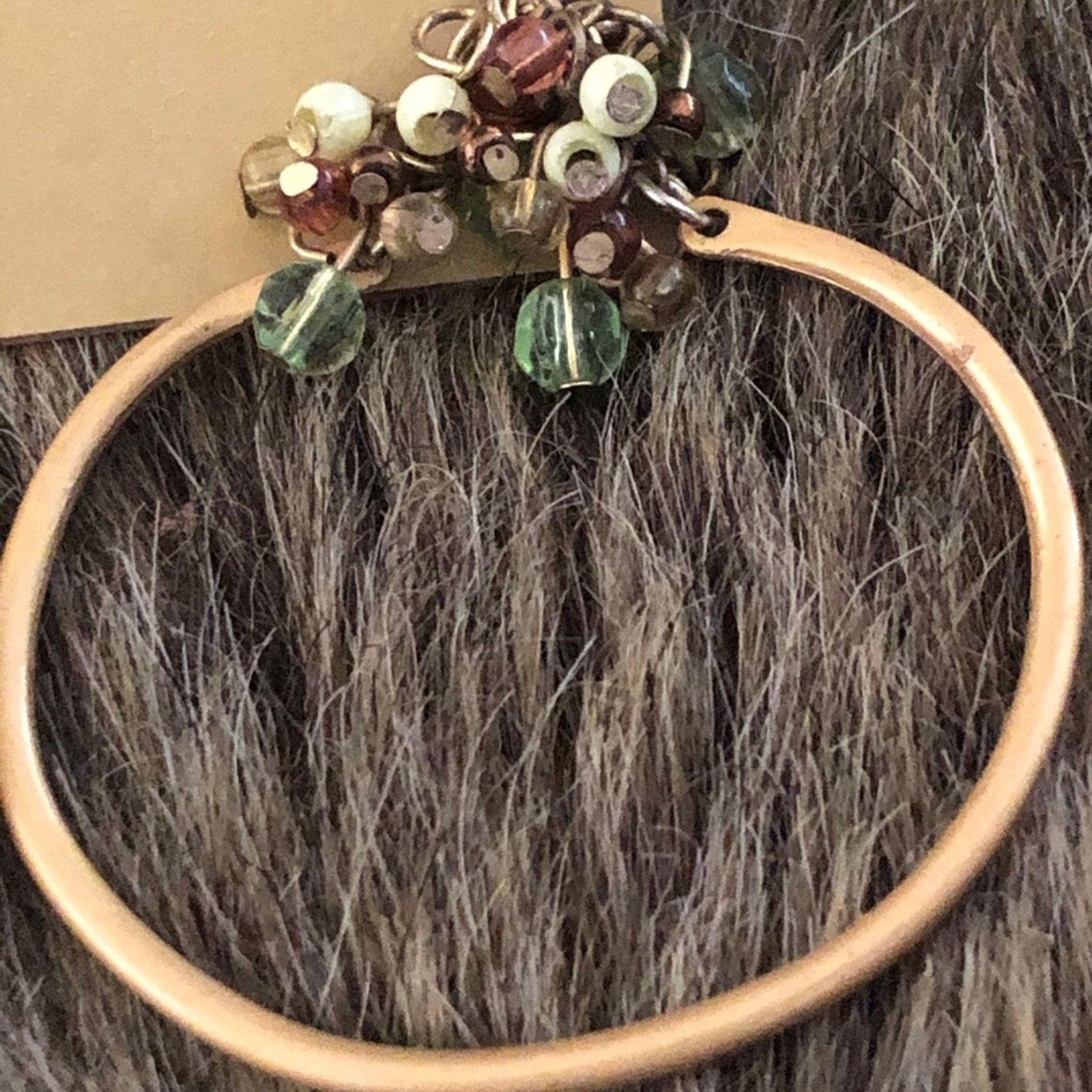 Vintage Vintage matte gold tone beaded cluster earrings Size ONE SIZE - 4 Thumbnail